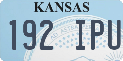 KS license plate 192IPU