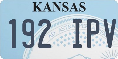 KS license plate 192IPV