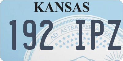 KS license plate 192IPZ