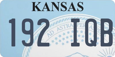 KS license plate 192IQB