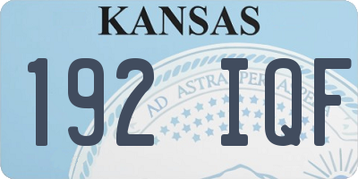 KS license plate 192IQF