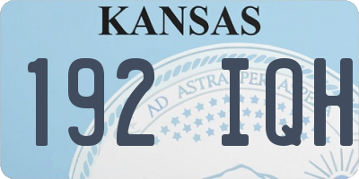 KS license plate 192IQH