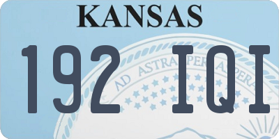 KS license plate 192IQI