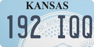 KS license plate 192IQQ