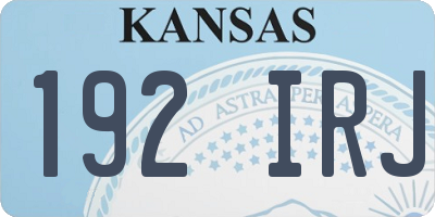 KS license plate 192IRJ