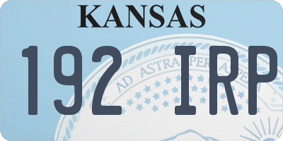KS license plate 192IRP
