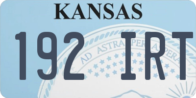 KS license plate 192IRT