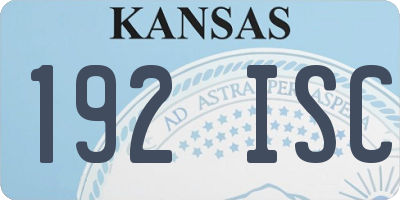 KS license plate 192ISC