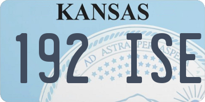 KS license plate 192ISE