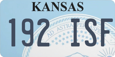 KS license plate 192ISF