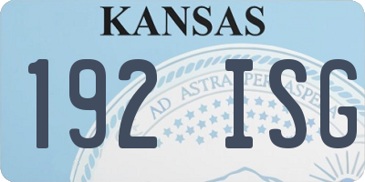 KS license plate 192ISG