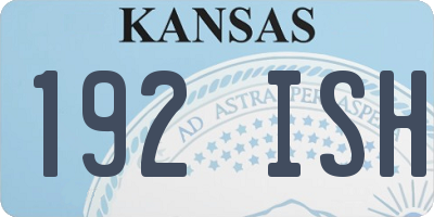 KS license plate 192ISH