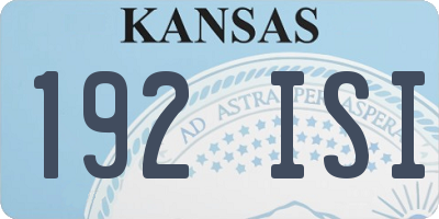 KS license plate 192ISI
