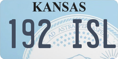 KS license plate 192ISL
