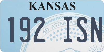 KS license plate 192ISN
