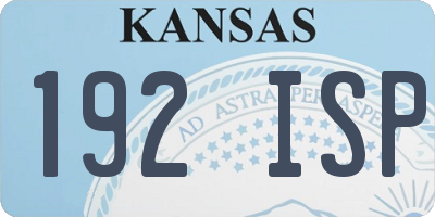 KS license plate 192ISP