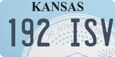 KS license plate 192ISV