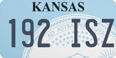 KS license plate 192ISZ