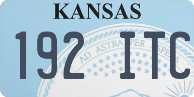 KS license plate 192ITC