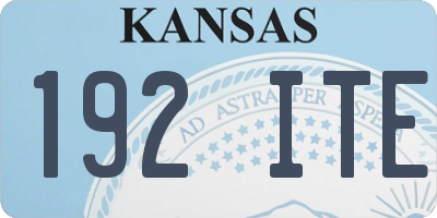 KS license plate 192ITE
