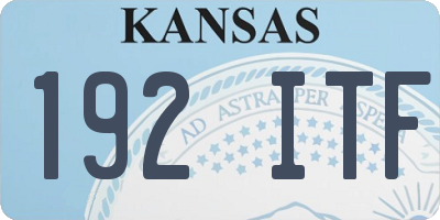 KS license plate 192ITF