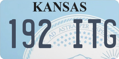 KS license plate 192ITG