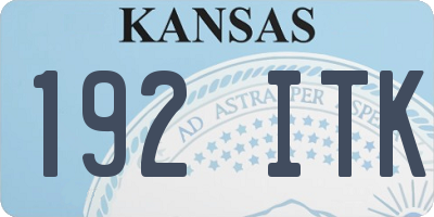 KS license plate 192ITK