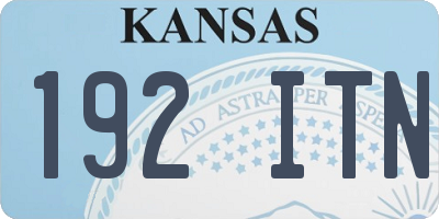 KS license plate 192ITN