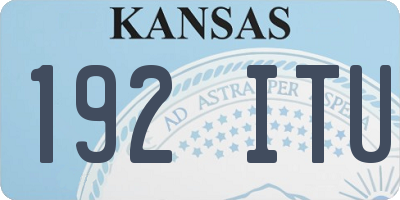 KS license plate 192ITU