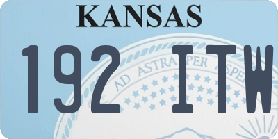 KS license plate 192ITW