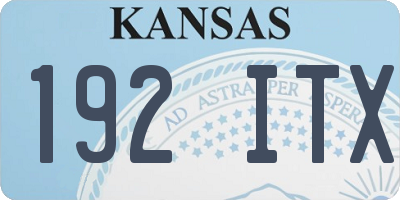 KS license plate 192ITX