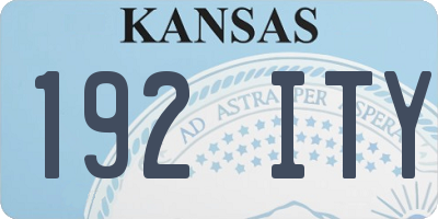 KS license plate 192ITY
