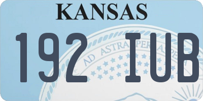 KS license plate 192IUB