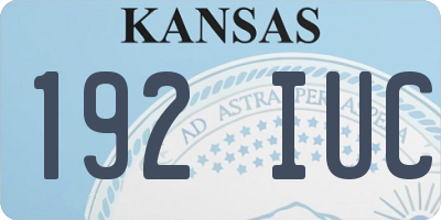 KS license plate 192IUC
