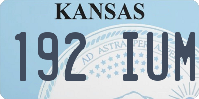 KS license plate 192IUM