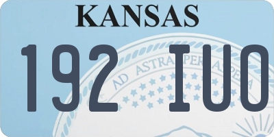 KS license plate 192IUO
