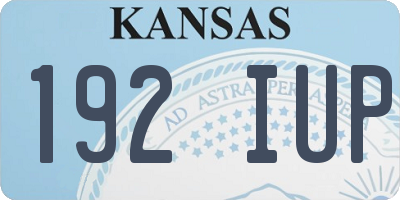 KS license plate 192IUP