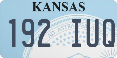KS license plate 192IUQ