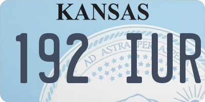 KS license plate 192IUR