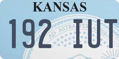 KS license plate 192IUT