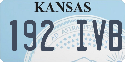 KS license plate 192IVB
