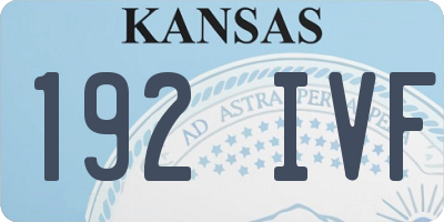KS license plate 192IVF