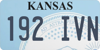KS license plate 192IVN