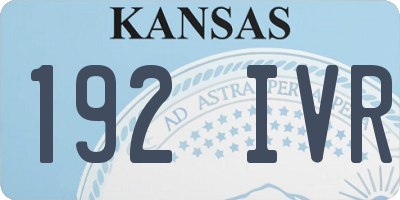 KS license plate 192IVR