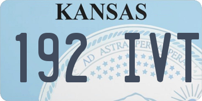 KS license plate 192IVT