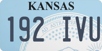 KS license plate 192IVU