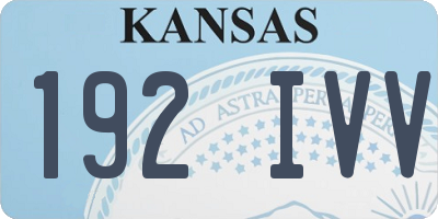 KS license plate 192IVV