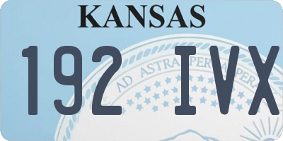 KS license plate 192IVX