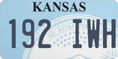 KS license plate 192IWH