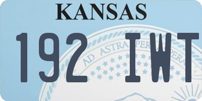 KS license plate 192IWT